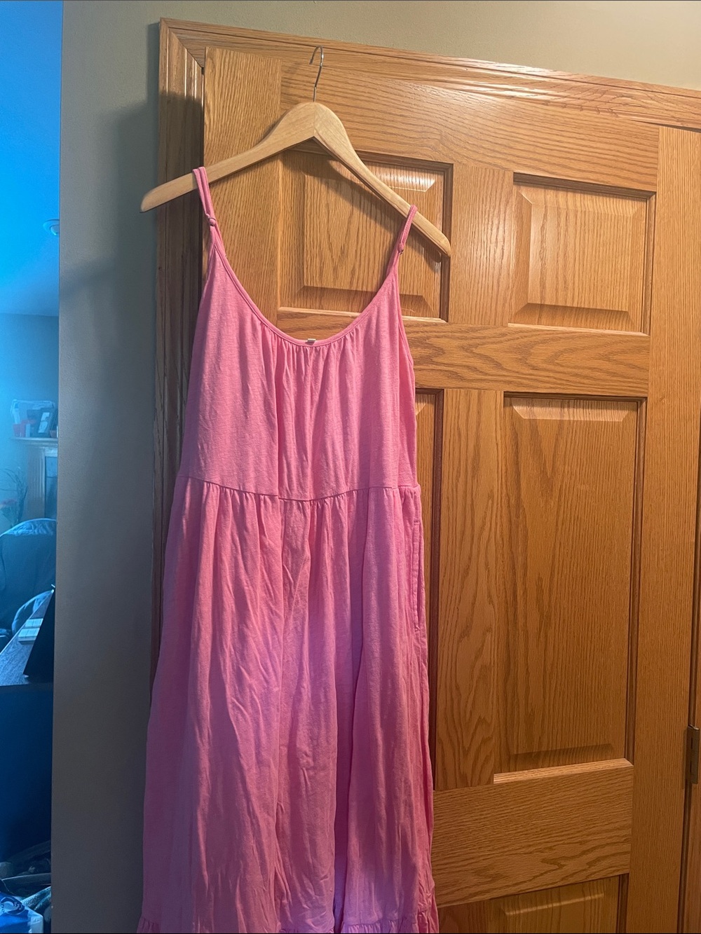 Pink Sleeveless Lightweight Summer Dress